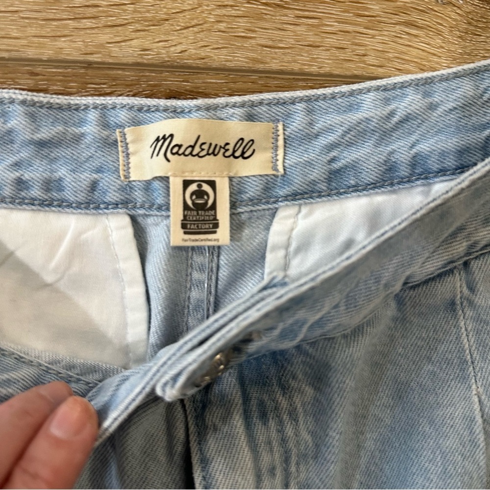 Madewell The Curvy Harlow Wide-Leg Trouser Light Wash Denim Jeans Sz W32 NWT - Picture 5 of 10